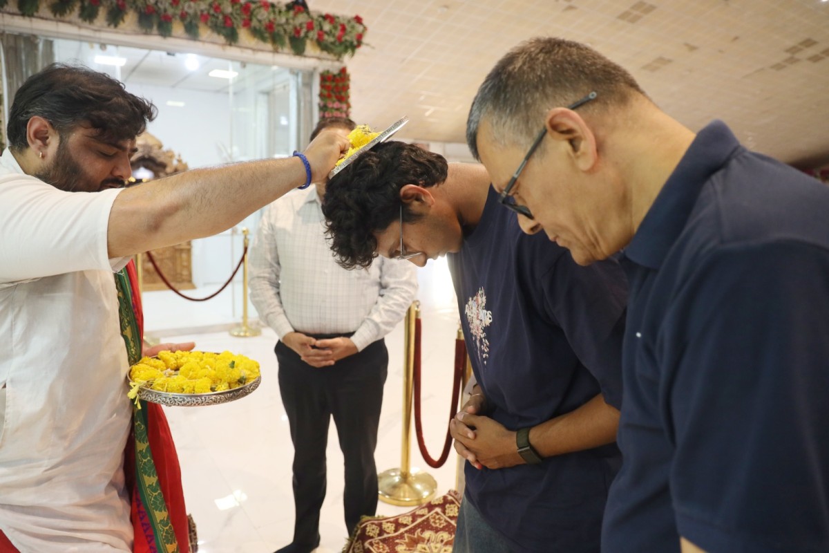 Kavya Patel visited Vishv Umiyadham, Ahmedabad - Gujarat’s rising cricket star