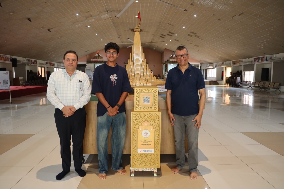 Kavya Patel visited Vishv Umiyadham, Ahmedabad - Gujarat’s rising cricket star